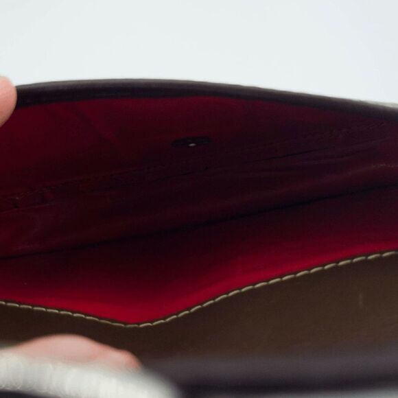 Dooney and Bourke Black/Brown Leather Wristlet - Picture 3 of 3